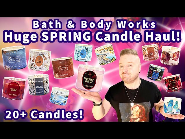 Bath & Body Works - Huge SPRING Candle Haul! 20+ Candles!