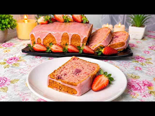 🍓 Soft & Fluffy Strawberry Cake That Melts In Your Mouth! - Easy Homemade Cake Recipe 🍰