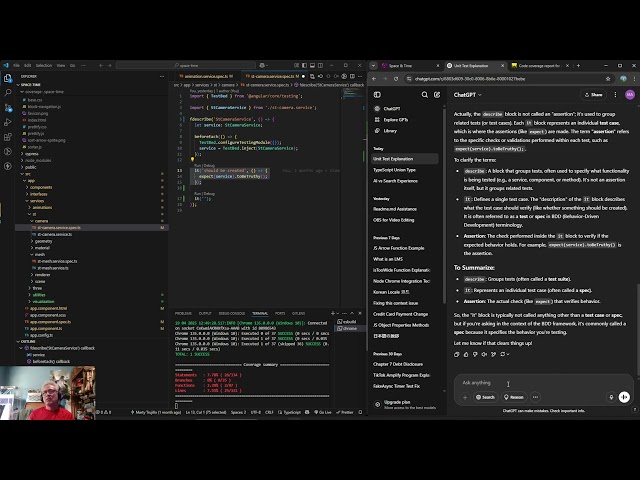 103 - ThreeJS and Angular Space And Time Application: Unit Testing