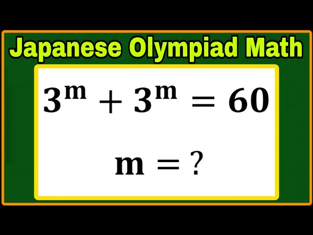 Japanese| Algebra Olympiad Mathematics| Interesting Maths| Can you solve this? 