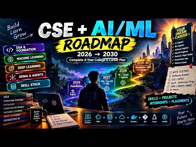ONLY FEW PEOPLE KNOW ABOUT THIS CSE WITH AI&ML ROADMAP 2026-2030 || #aiml #cse #btech 