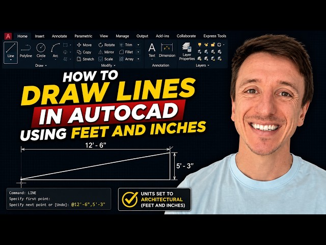 How To Draw Lines In AutoCAD Using Feet And Inches (2026)