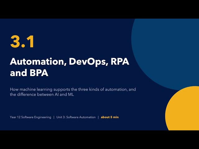 03.01: Software Automation DevOps RPA & BPA