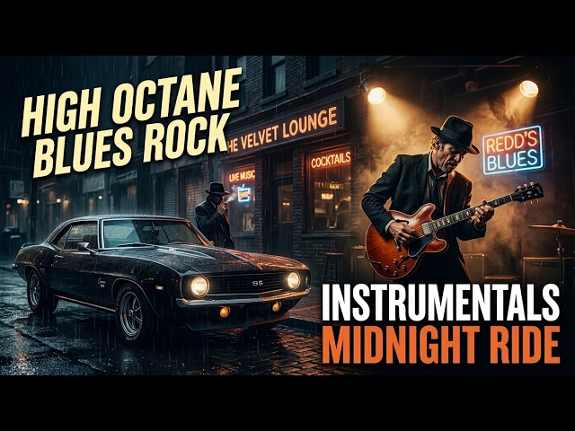 Blues Rock for Rainy Motel Nights - The Perfect Highway Motel Ambience with Soulful Blues Guitar