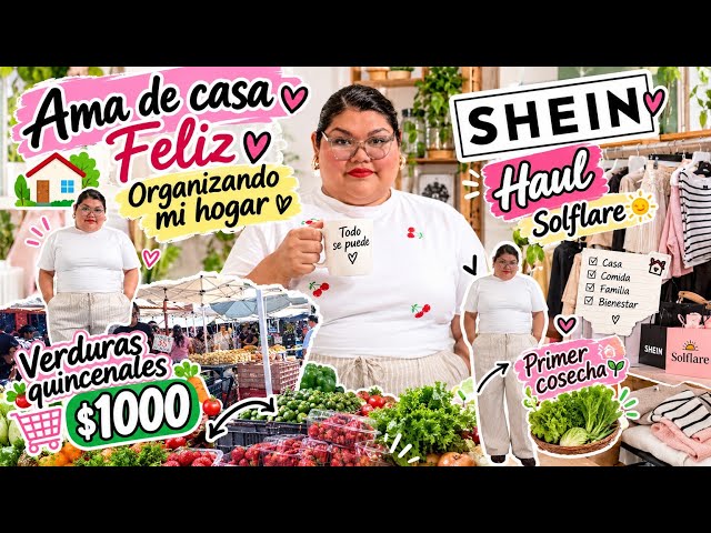 ORGANIZING MY HOME‼️BUYING VEGETABLES🥑WHAT I BOUGHT WITH $1000MX/ SHEIN SOLFLARE CURVE✨#viral #shein