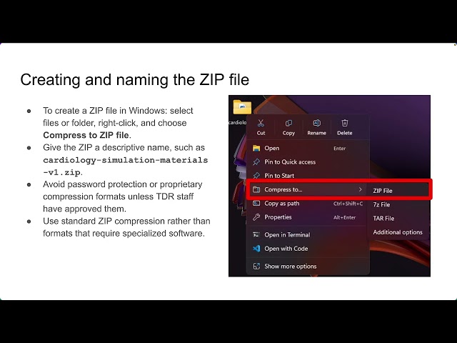 12| Using ZIP Files in the Texas Data Repository (TDR)
