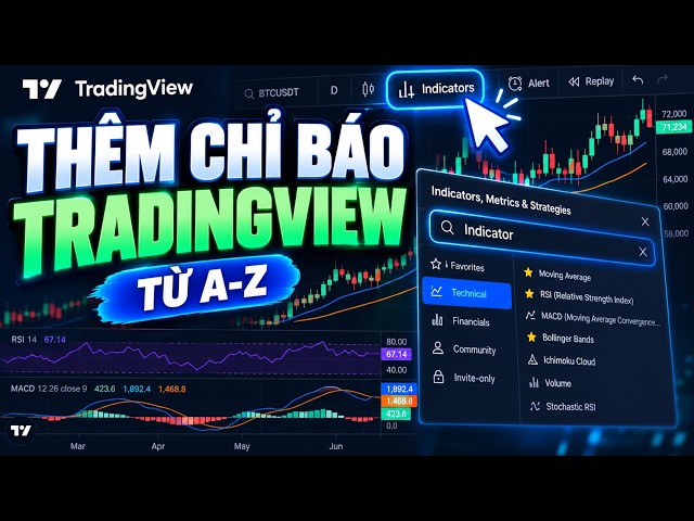 Cách Thêm Chỉ Báo Vào TradingView Từ A-Z | Hướng Dẫn Cho Người Mới
