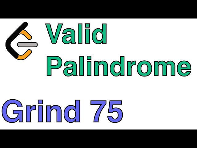 LeetCode 125 - Valid Palindrome - C++