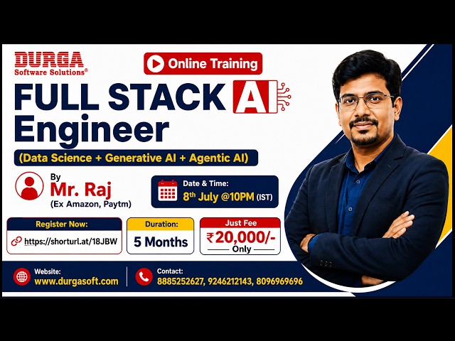 FULL STACK AI Engineer (Data Science + Generative AI + Agentic AI) Online Training @ DURGASOFT
