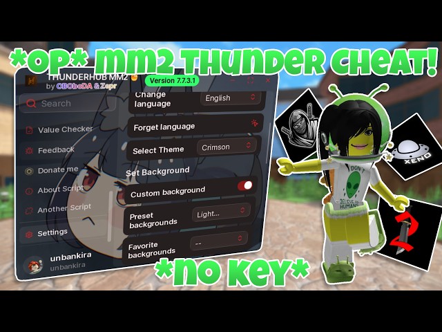 UPDATE! Thunder MM2 script OP! *NO KEY*(Shoot Murder, Grab Gun, silent aim, crosshair changer)