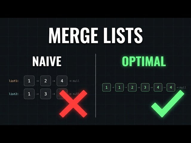 LeetCode 21 · Merge Two Sorted Lists — Two Pointer Merge (Python)