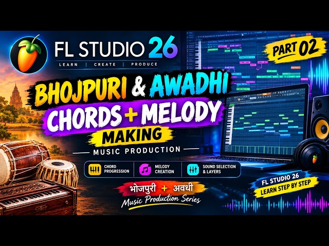 FL Studio 26 Bhojpuri & Awadhi Song Tutorial Part 02 | Chords + Melody Making | Music Production
