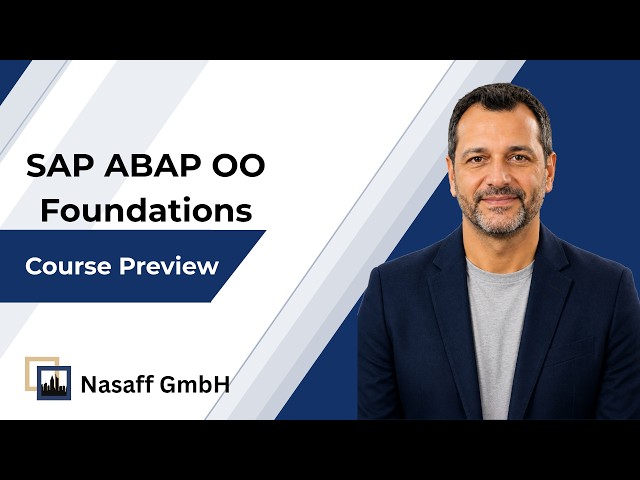 Course Preview - SAP ABAP OO Foundations Thinking in Objects