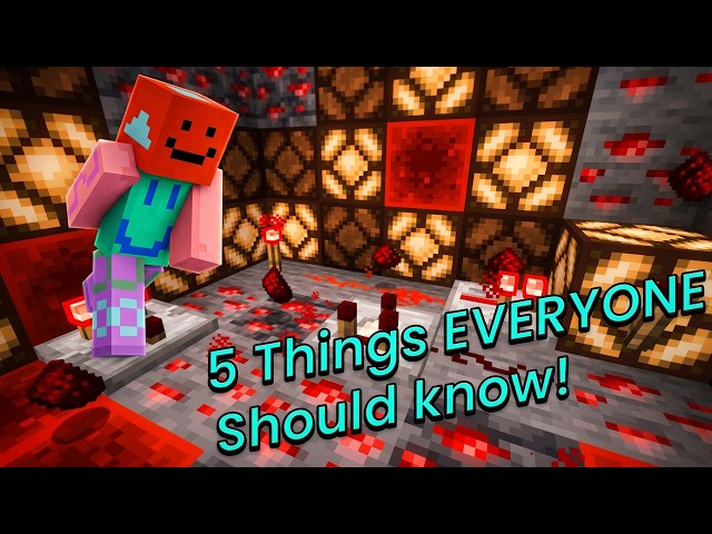 5 Simple Redstone Contraption Everyone Should Know in Minecraft!!