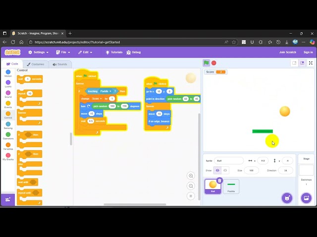 How to Make a Ping Pong Game in Scratch | Step-by-Step Tutorial for Beginners #Scratch