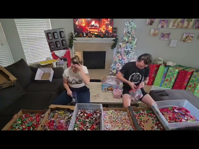 Christmas Season Saran Wrap Ball 