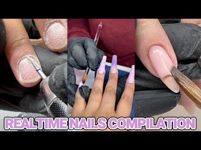 HUGE 1 HOUR REAL TIME nails compilation 2022 on clients