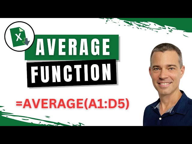 How to Use Excel's AVERAGE Function (Lesson #37 of 50)