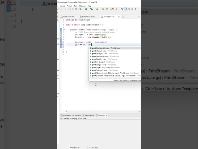 Java program to compare two objects