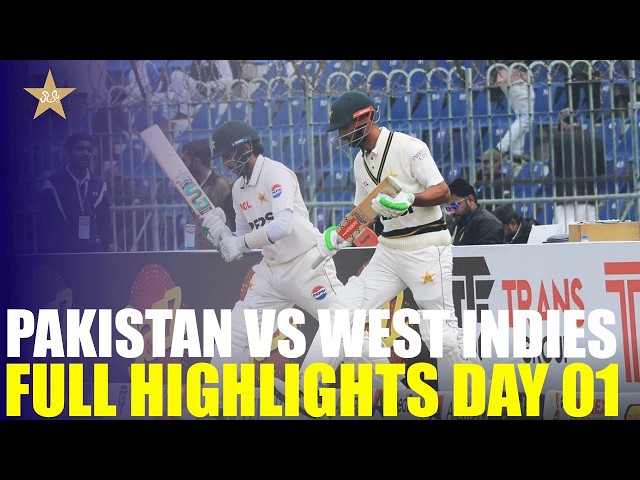 Full Highlights | Pakistan vs West Indies | Saud, Rizwan Score Fifties | 1st Test 2025, Day 1 | MR1K