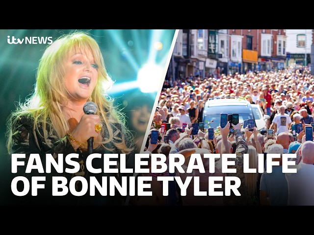 Fans say goodbye to Bonnie Tyler as coffin is brought home