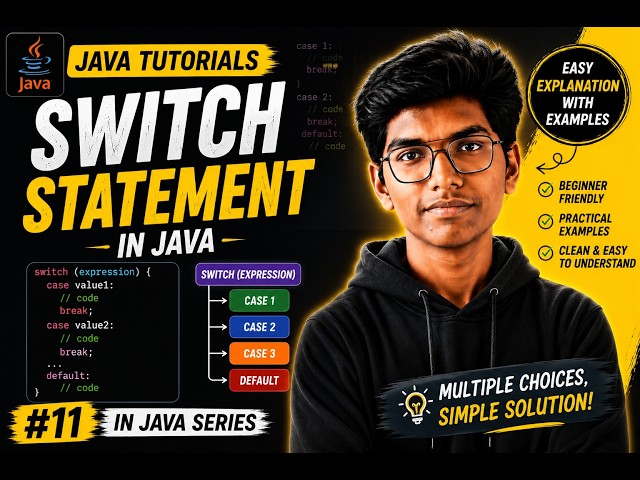 Switch Statement in Java | Switch Case Explained with Practical Example | Java Tutorial #11