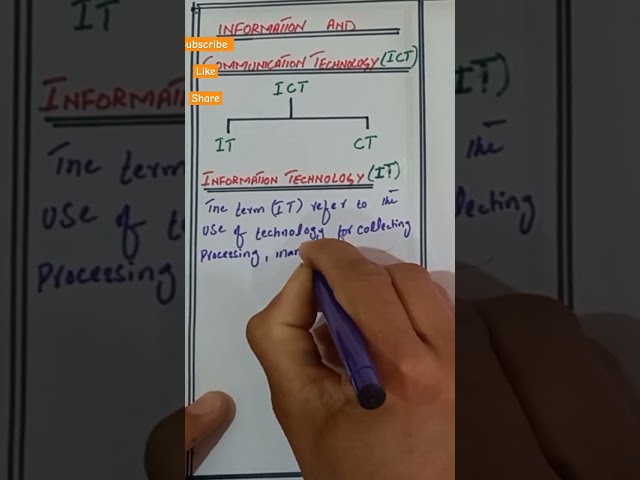 define ICT | define Information technology (IT) | Define communication technology (CT) #physics