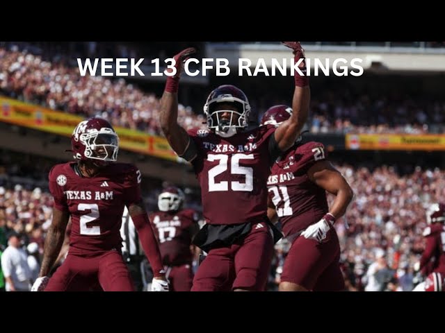 Week 13 College football rankings 2025