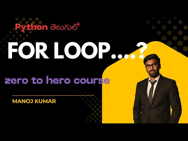 Day 12: Python For Loop Explained in Telugu | Looping Through Data Easily