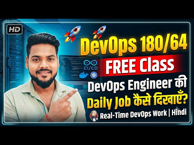 🚀 DevOps 180/64 FREE Class | How to show a DevOps Engineer's Daily Job? | Real-Time DevOps Work
