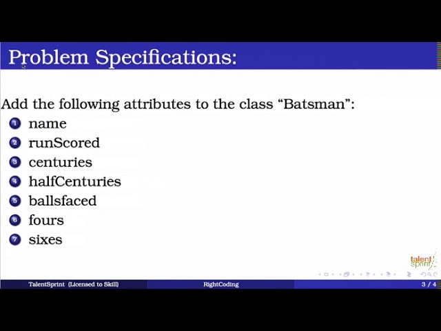 Working with Objects | Batsman_01_01 | Coding Bootcamp