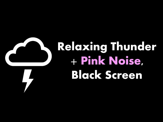 🔴 Relaxing Thunder + Pink Noise, Black Screen ⛈️🌸⬛ • Live 24/7 • No mid-roll ads