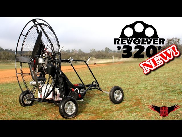 BlackHawk REVOLVER 320 Paramotor Review & Demo! NEW 2015 44hp Powered Paraglider!