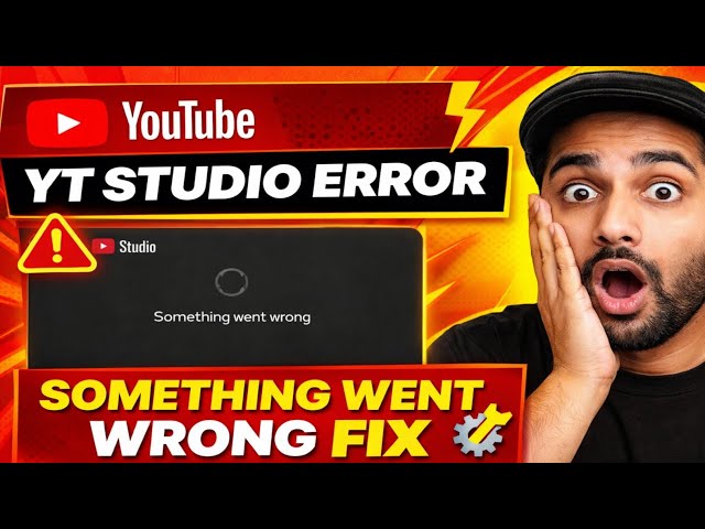 YouTube Studio Something Went Wrong Problem Fix | YT Studio Not Working Solution 2026