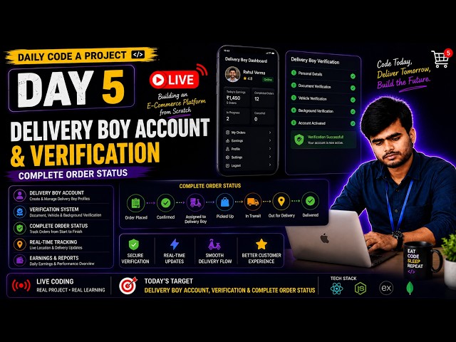 Day 5 Of Daily Code | Building A Ecommerce Plateform @upskillwithrahul