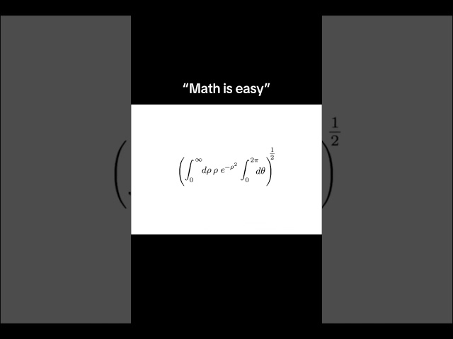 The Gaussian Integral #maths #integration #beauty #gcse #alevel #mathematics #science #funny #stem
