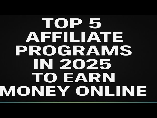 “Top 5 Affiliate Programs in 2025 to Earn Money Online | Zill”