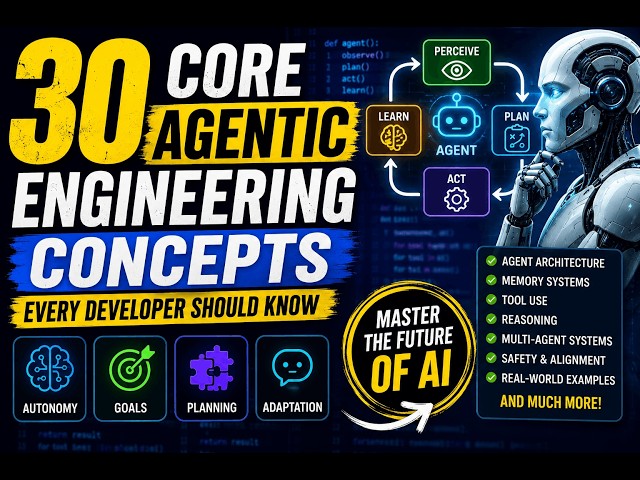 30 Core Agentic Engineering Concepts Every Developer Should Know in 2026