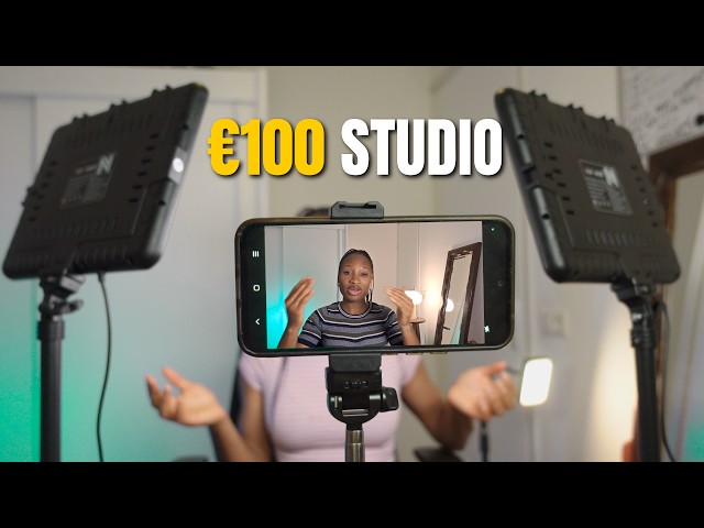 $100 Cinematic YouTube Studio Setup in Tiny Room.