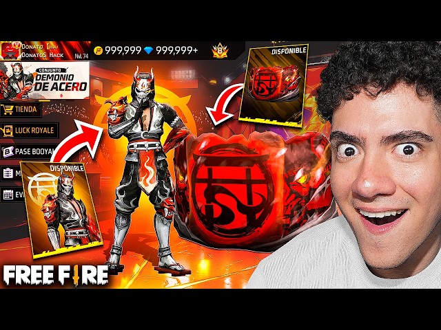 I GOT THE STEEL DEMON SKIN IN FREE FIRE AND WON THE MOST EXCLUSIVE GLOO WALL!! *wow* - TheDonato