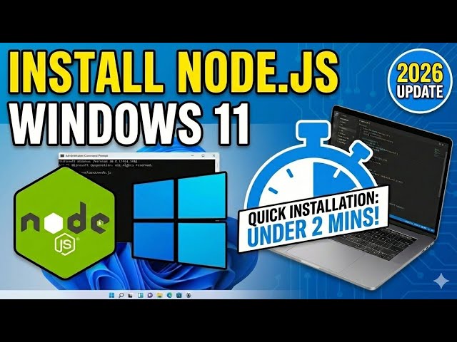 How to install Node.js in Windows 11 [2026 Update] | Download & Run Node.js in Easy Steps 🚀