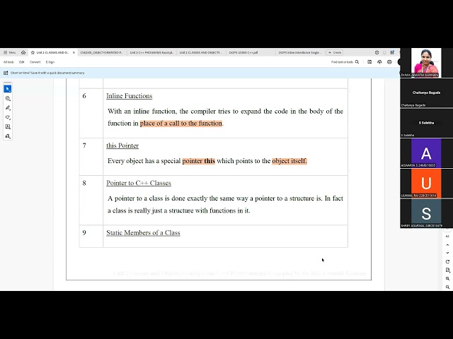 Object Oriented Programming Copy Constructor Friend Function and Friend Classes
