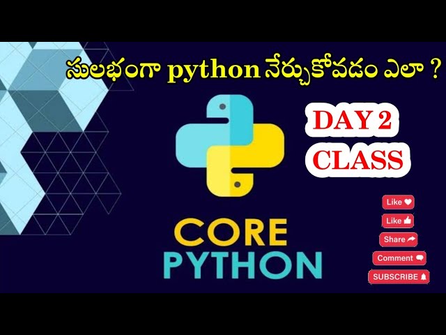 Core Python in Telugu #pythonforbeginners #corepython #pythonprogramming