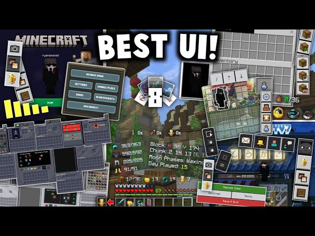 8 BEST UI Packs For Minecraft Bedrock! (Better MCPE 1.21-26.0+!)