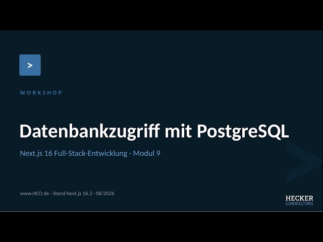 Datenbankzugriff mit PostgreSQL