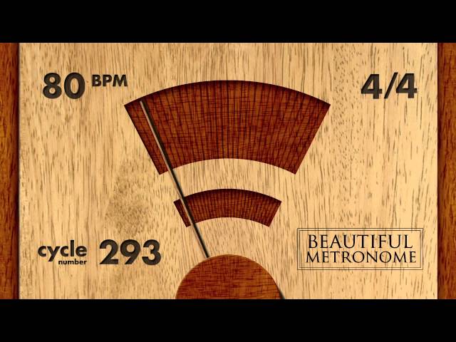 80 BPM 4/4 Wood Metronome HD