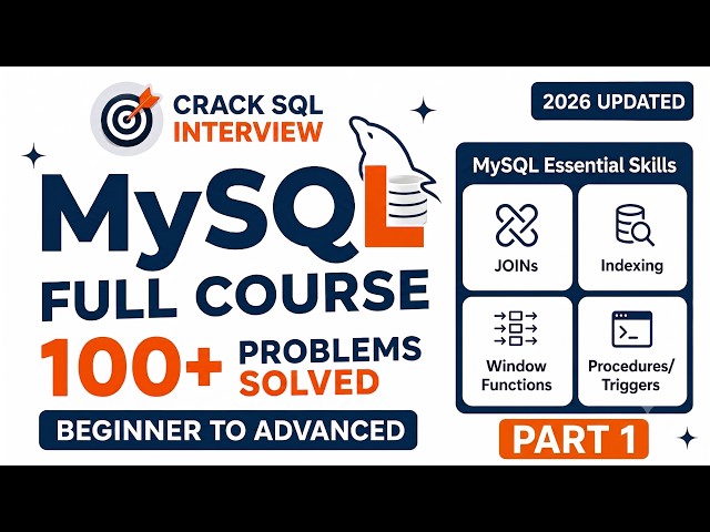 MySQL Full Course for Beginners | 9 Hours MySQL Tutorial (Part 1) | SQL Course