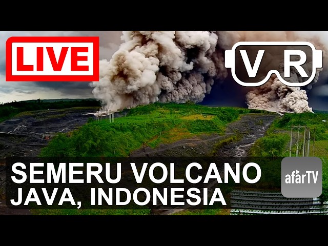 🔴 LIVE 4K VR180° Stand Before an Erupting Volcano - Semeru Volcano, Indonesia
