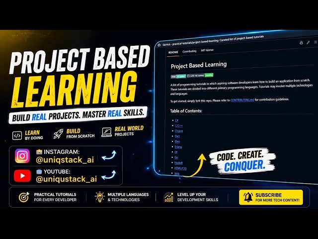🚀 Project-Based Learning #programming #coding #project #github #learntocode #softwaredevelopment