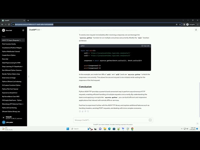 Python AIOHTTP send a request right after returning a response